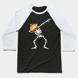 Funny Dabbing Pumpkin Halloween Baseball T-Shirt